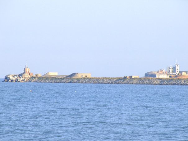 Portland Breakwater viewed from Weymouth